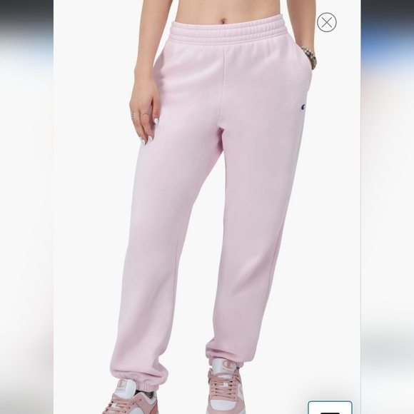 Champion Pants - Champion Woman's Sweatpants, Powerblend, Boyfriend, 29", Light Pink, XXL